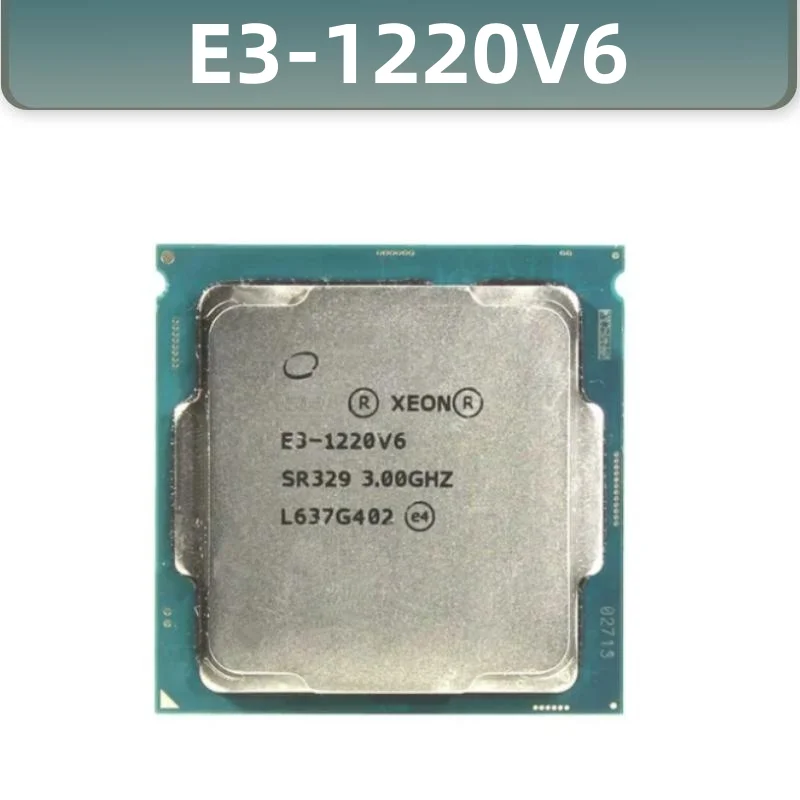 

Xeon E3-1220V6 CPU 3.00GHz 8M 72W LGA1151 E3-1220 V6 Quad-core E3 1220 V6 processor E3 1220V6