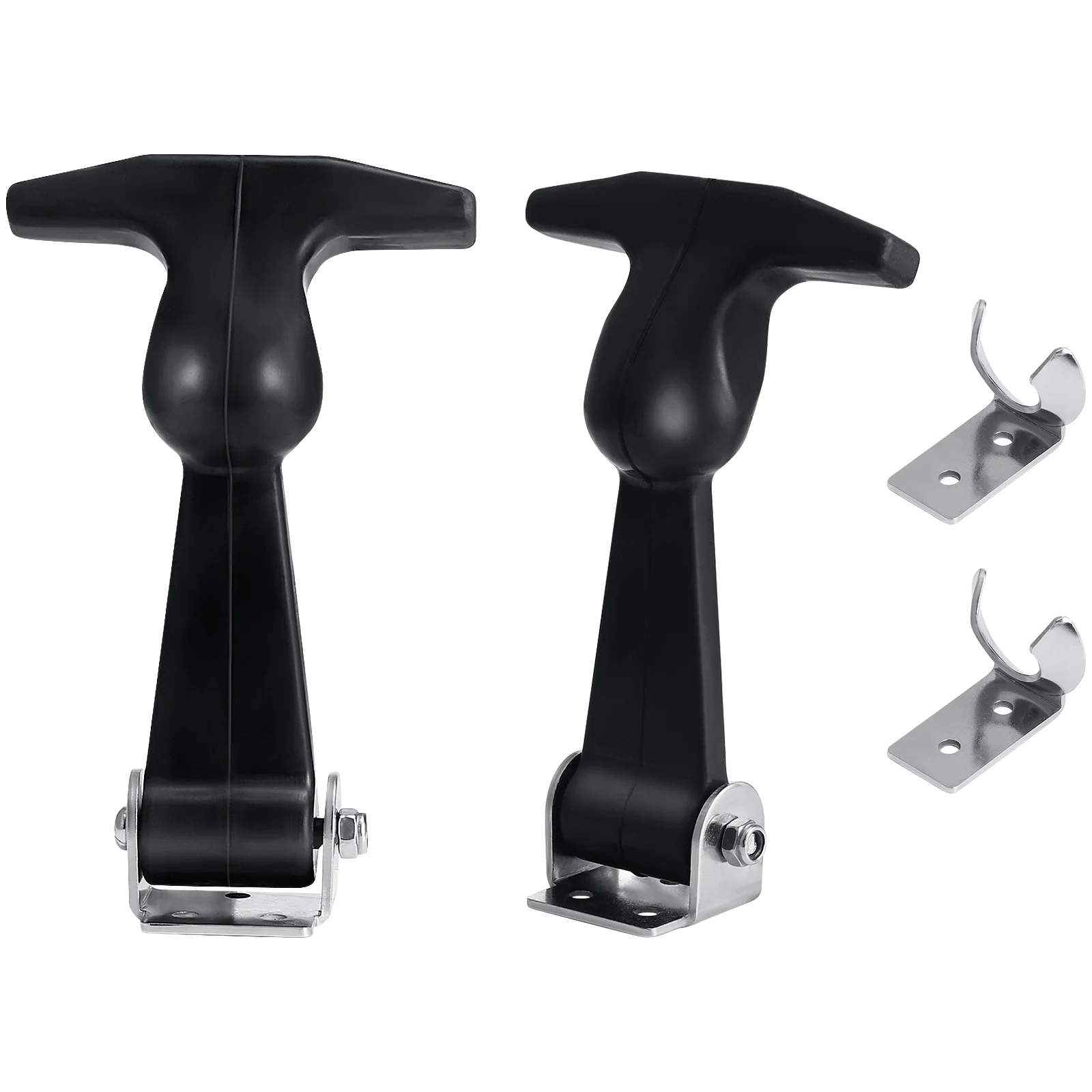 

2 Pcs T-handle Hasp Rubber Draw Latch Truck Cooler Engine Cover Flexible Latches