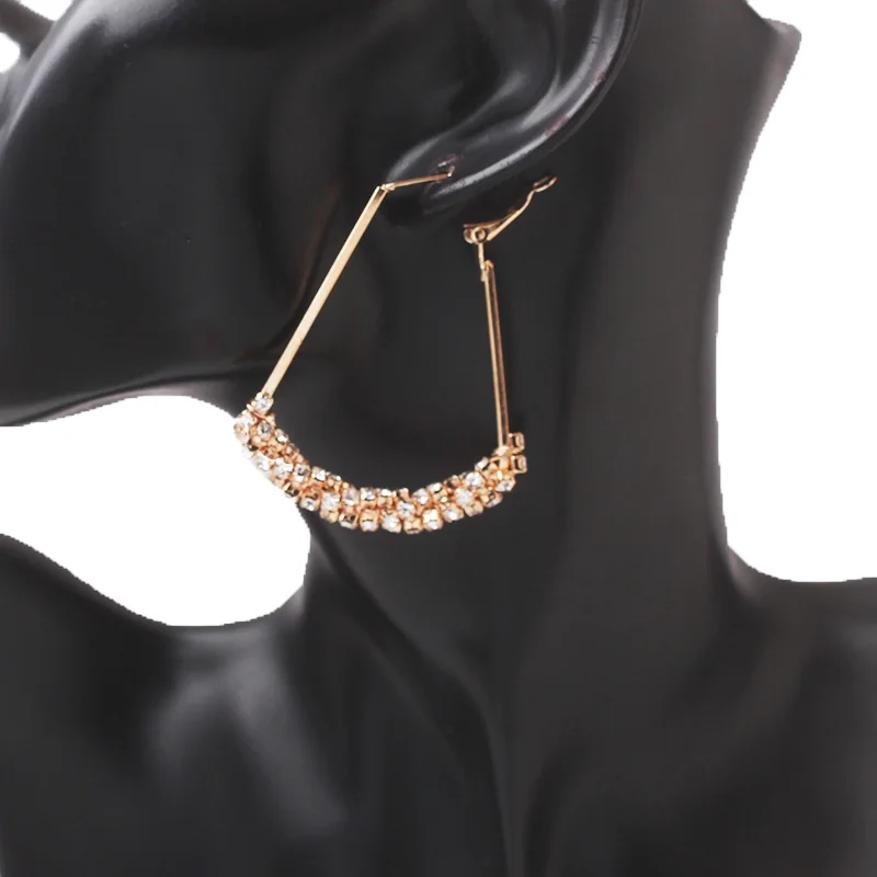 Серьги-гвоздики полукруглые с инкрустированными цветными бриллиантами, геометрические треугольные серьги-гвоздики, серьги-гвоздики для пирсинга, 2022, модный тренд, подарок для девушек, Acc