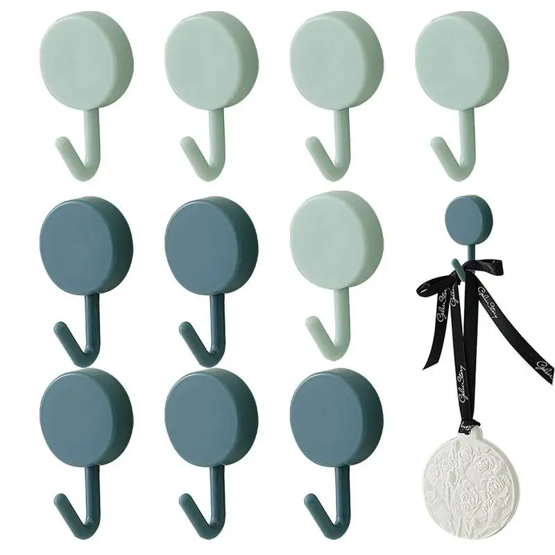 

Cute Hook 10pcs Hole-free Home Wall Decoration Hook Useful Lightweight Portable Hook For Umbrellas Cables Robes Coats Handbags
