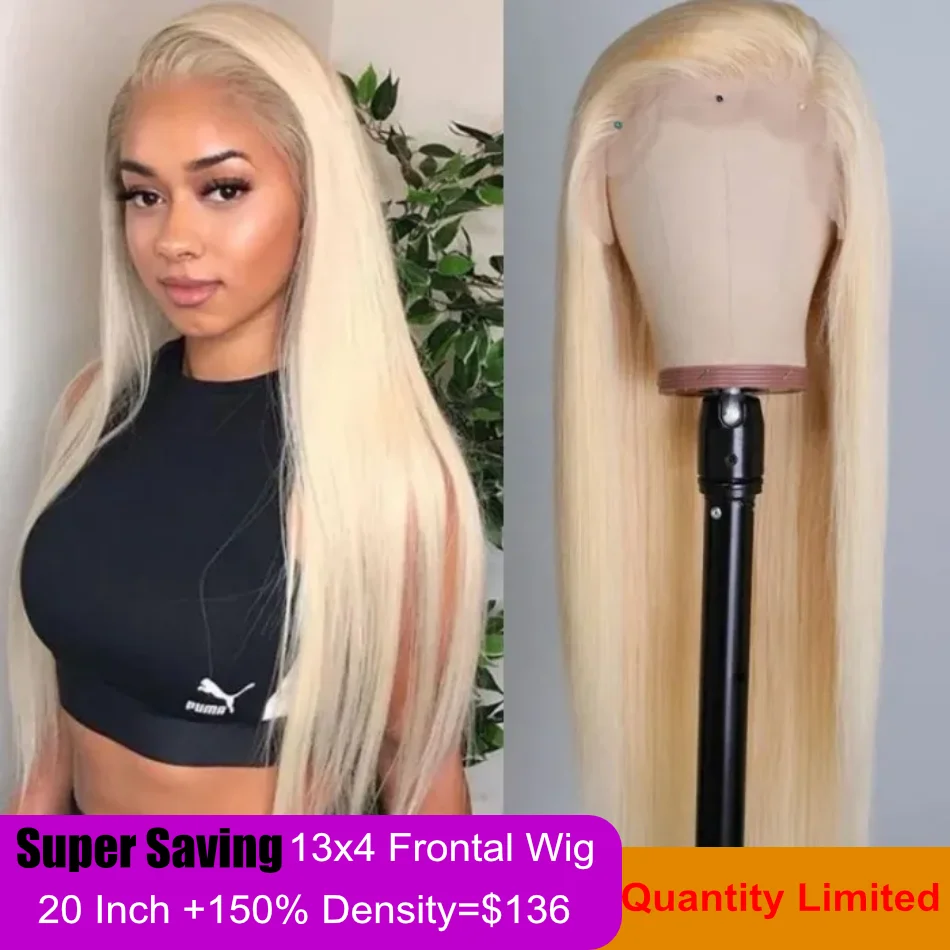 

Женский парик со светлыми прямыми волосами, размер 13x4