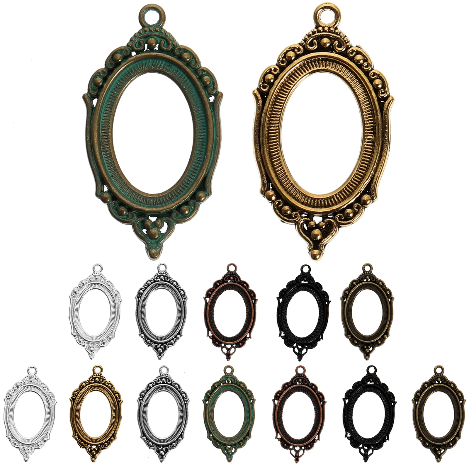 

Materials Pendant Trays Jewelry Making Supplies Charms Alloy Bezel Holders DIY Accessory