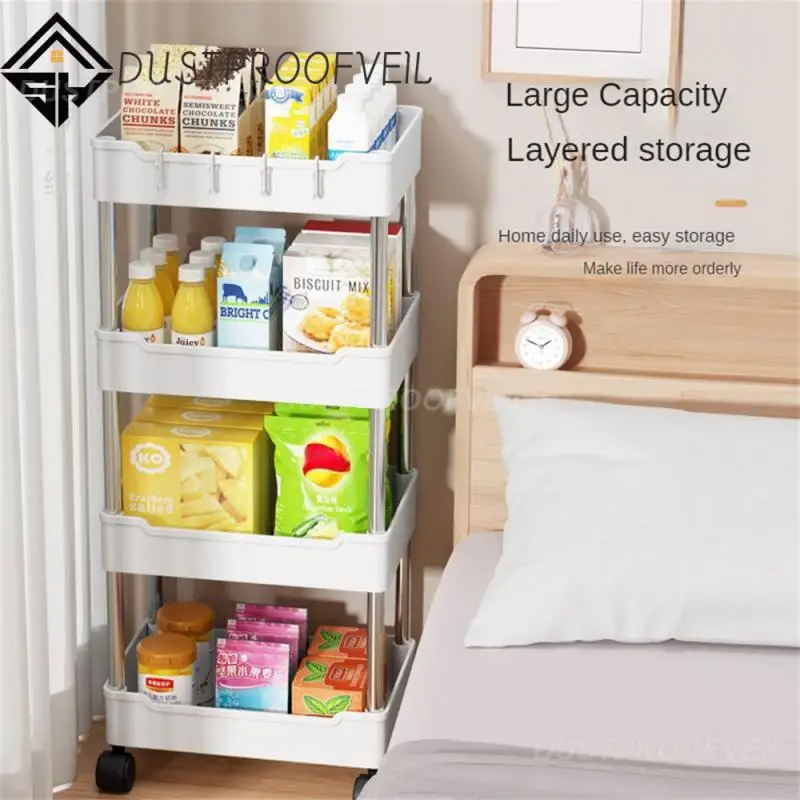 

Strong Applicable To Multiple Scenarios Storage Cart Convenient 3 Layers/4 Layers Small Space Organizer Storage Trolley 1 Set