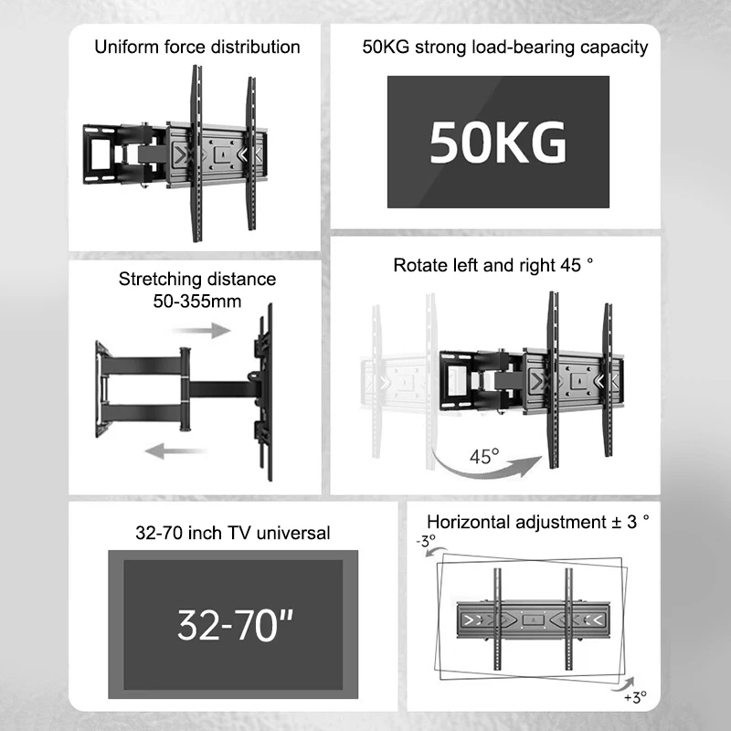 Универсальный настенный кронштейн для телевизора