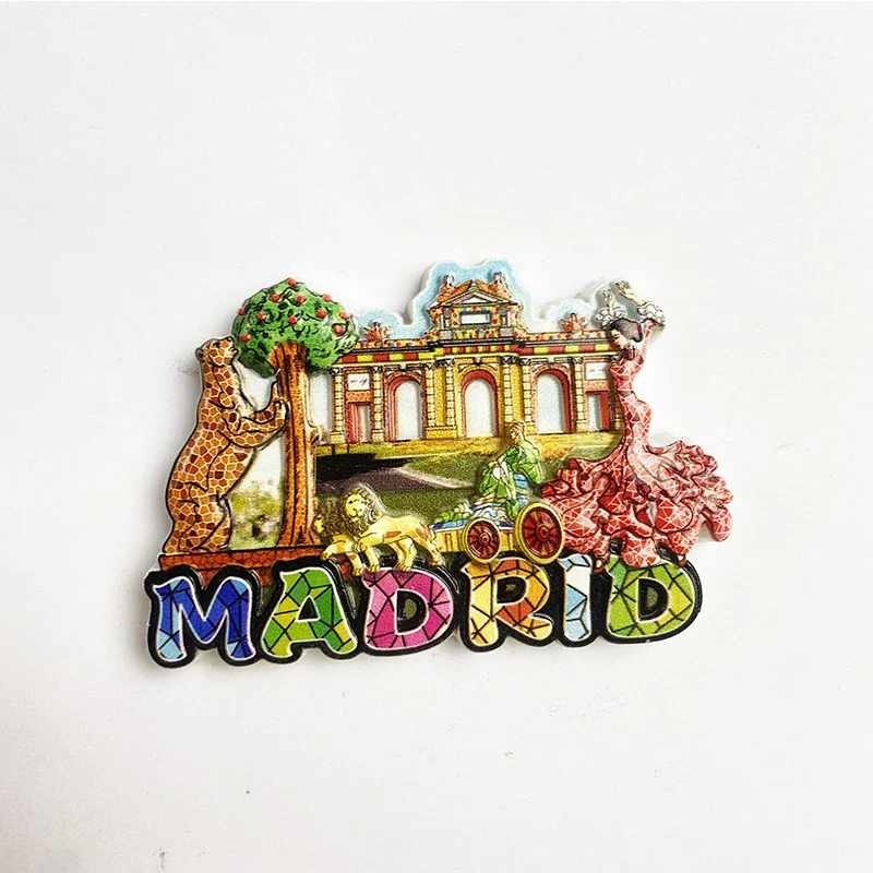Мадрид AO 3D магнит на холодильник туристические сувениры украшения поставки