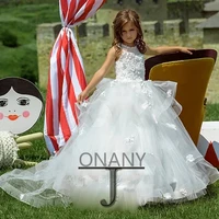 jonany perspective flower girl dress made to order layered tulle first communion roupas florista robe demoiselle wedding party