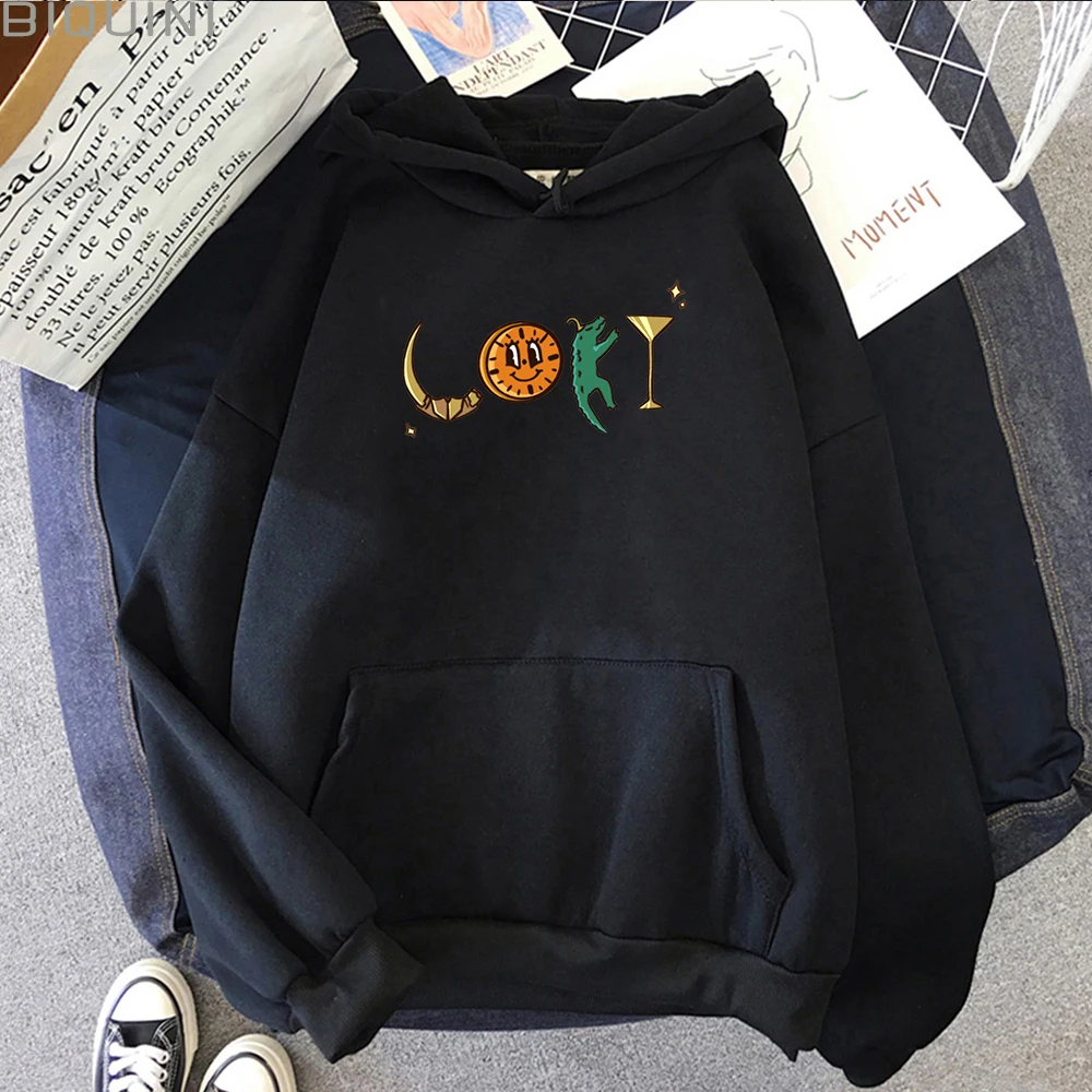

Spring And Autumn Hot Sale Long Sleeve Hoodie Simple Cartoon Solid Color Printing Street Fashion Women's Loose Plus Size Design