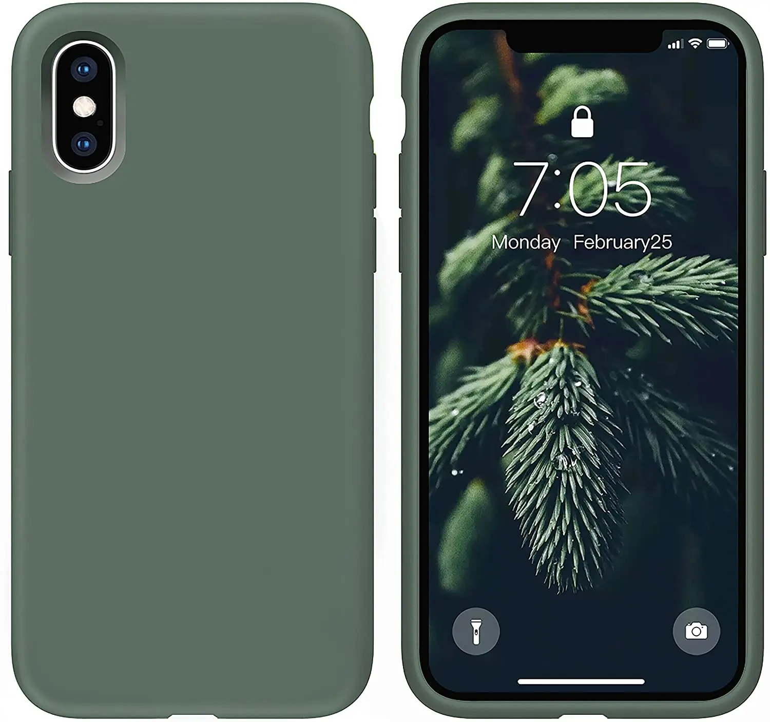 

For iPhone X/iPhone Xs case Liquid Silicone Gel Rubber Phone Case,iPhone X/iPhone Xs 5.8 Inch Microfiber Lining Protective Case