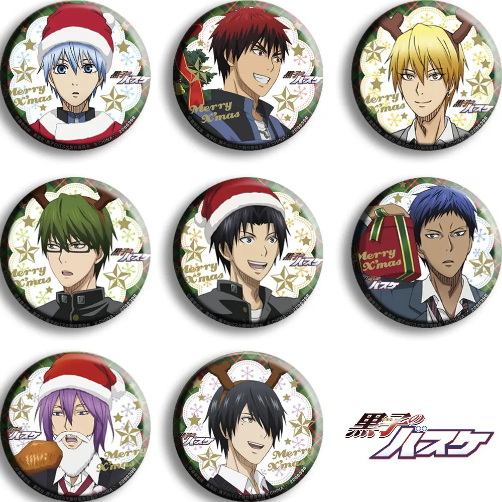 

Kuroko's Basketball Action Figure Christmas Series Tetsuya Kuroko Taiga Kagami Ryota Kise Daiki Aomine 8 Type Badge Toys