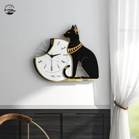 cat wall clock acrylic fashion silent wall clock modern design for living room creative home decoration battery relojes de pared