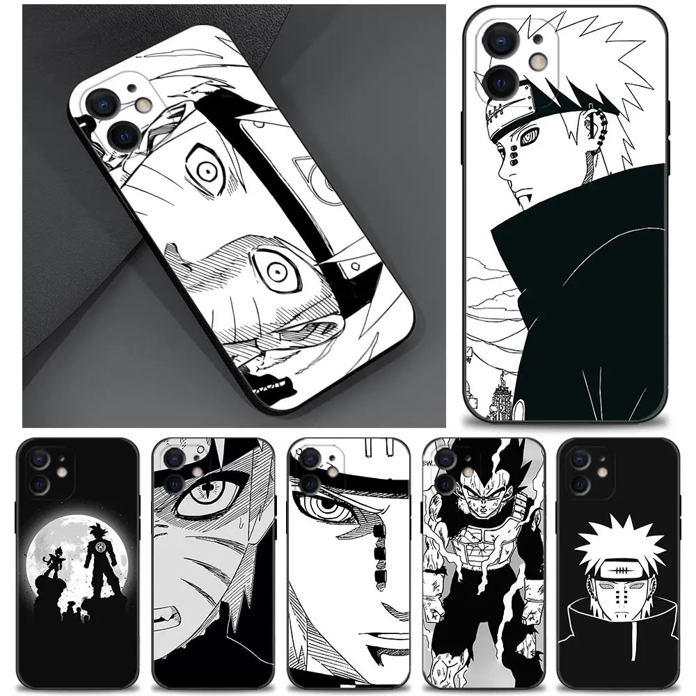 

Phone Case for iPhone 13 12 11 pro max 13mini 12mini XR X XS 8 7 6 6s plus Cover Silicone Bumper Japanese Manga Naruto Kakashi