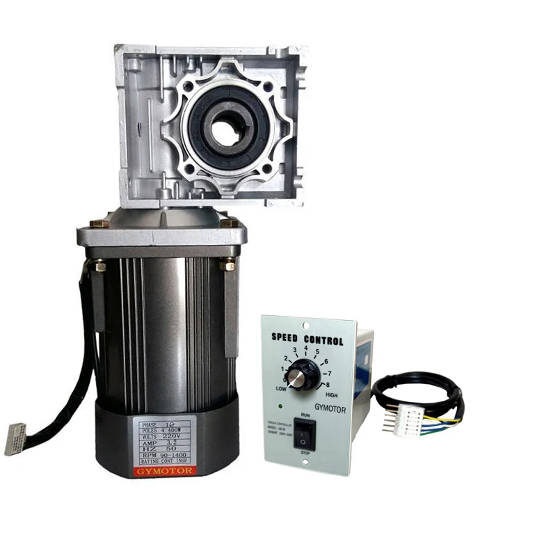Мотор-редуктор переменного тока 400 Вт 220 В высокий крутящий момент + червячная