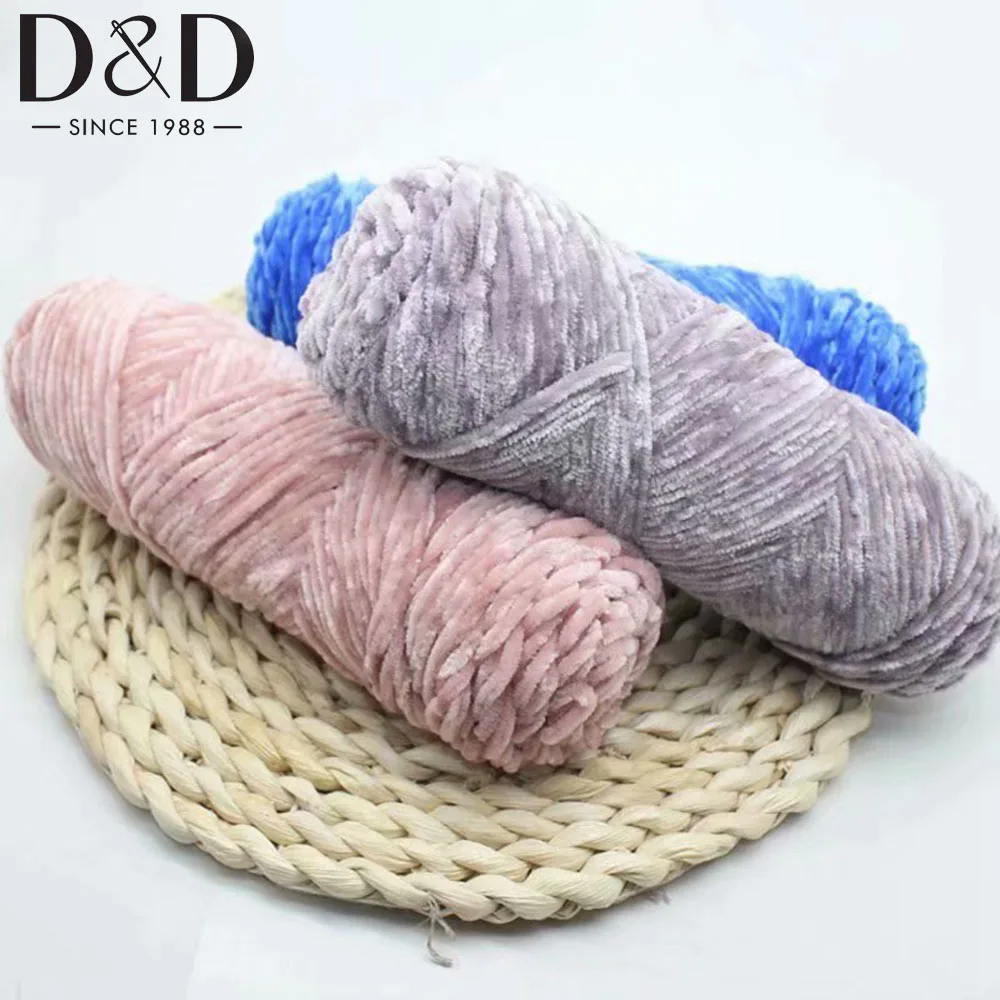 

1Pcs 95g Chenille Velvet Yarn Soft Blended Knitting Wool Crochet Thread For Hand Knitting Soft Sweater Scarf Baby Blanket 135M