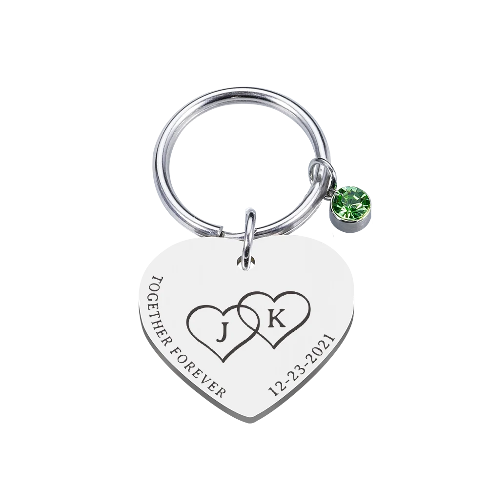 

Customize Keychain Gifts Key Chain Gifts for Lovers Cute Birthstone Couple Keychains Pendants Handbag Accessorie DIY Jewelry