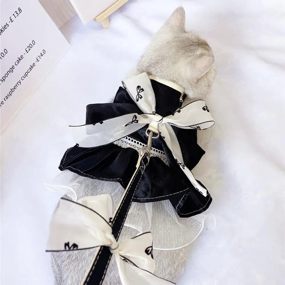 

Бант для кошек и собак, прочная сетчатая строчка, легко носить, для повседневной носки, нагрудный ремень, 1 комплект