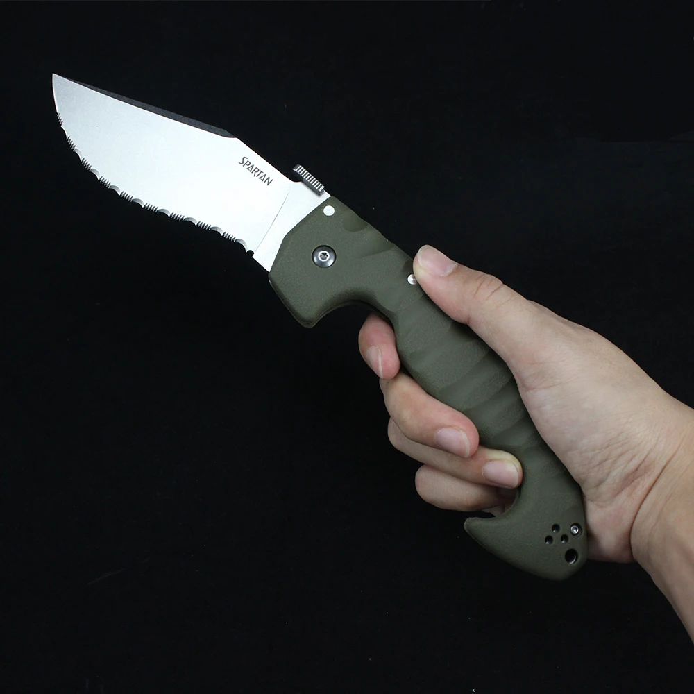 Холодный складной тактический нож AUS10A Steel Spartan Многоцелевые боевые охотничьи