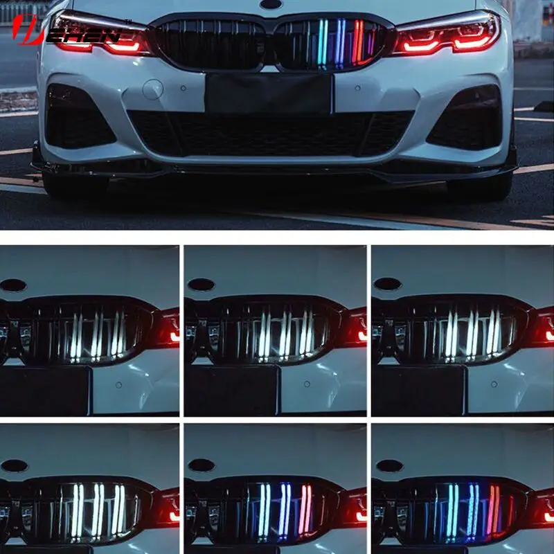 

Car styling Middle grille for BMW 3 Series G20 320i 325 2019-2020 LED plastic front bumper grill Auto Center Grille vertical bar