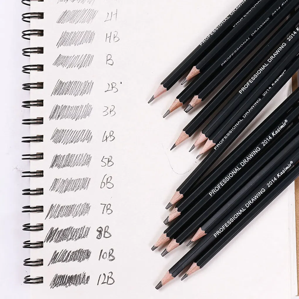 

Черная деревянная ручка для рисования, 14 шт./компл., карандаш для художников, студентов, эскизов, портретов, письма, 12-6h