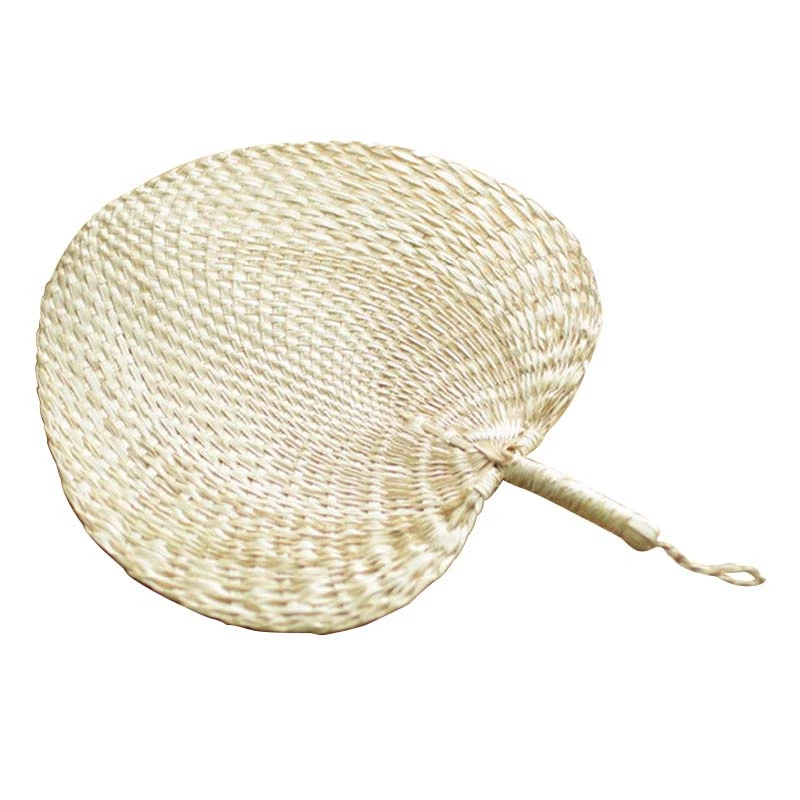 

4X Cool Baby Mosquito Repellent Fan Summer Manual Straw Hand Fans Palm Leaf