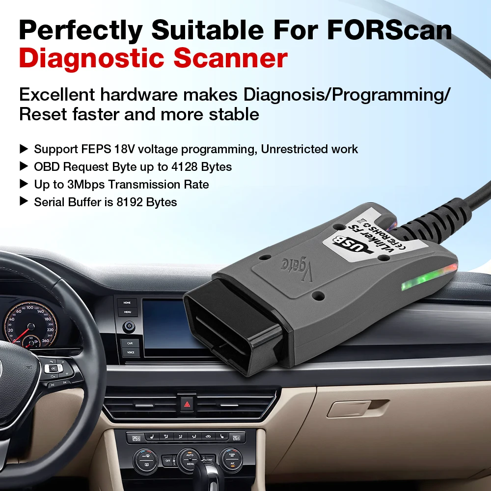 Vgate vLinker FS ELM327 адаптер для Ford FORScan MS CAN/HS-CAN OBD2 ELM 327 Автомобильный диагностический
