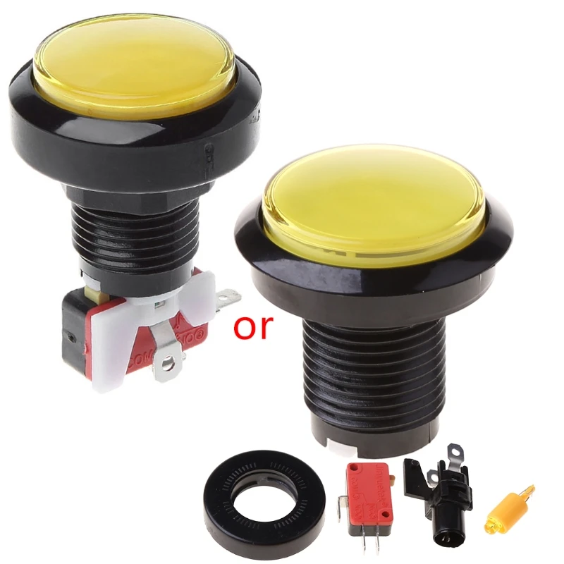 Новый 45 мм кнопочный аркадный блок питания 12 В светодиодный круглый