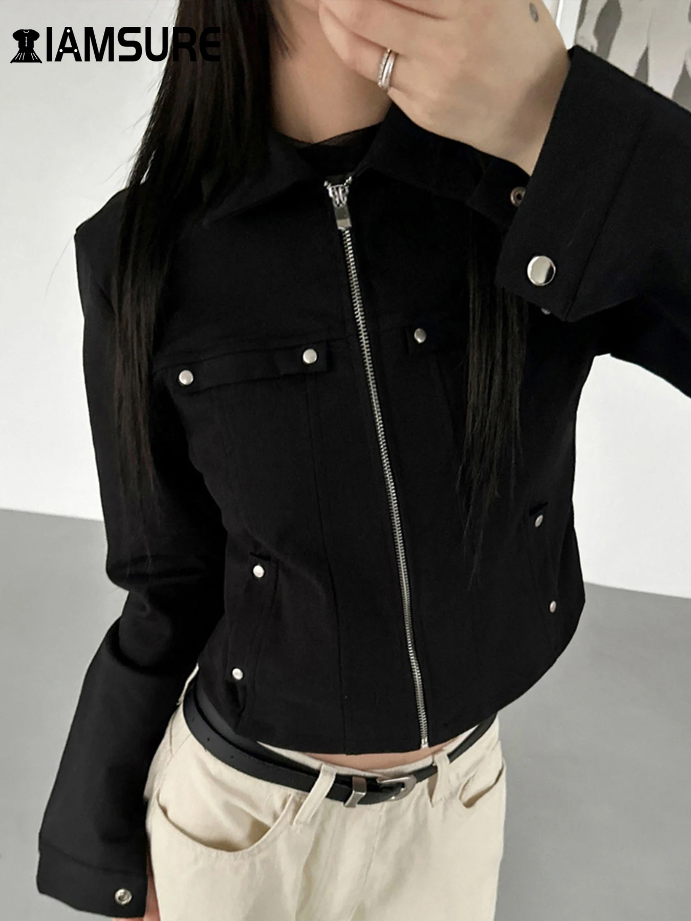 Женская водолазка Iamsure с карманами