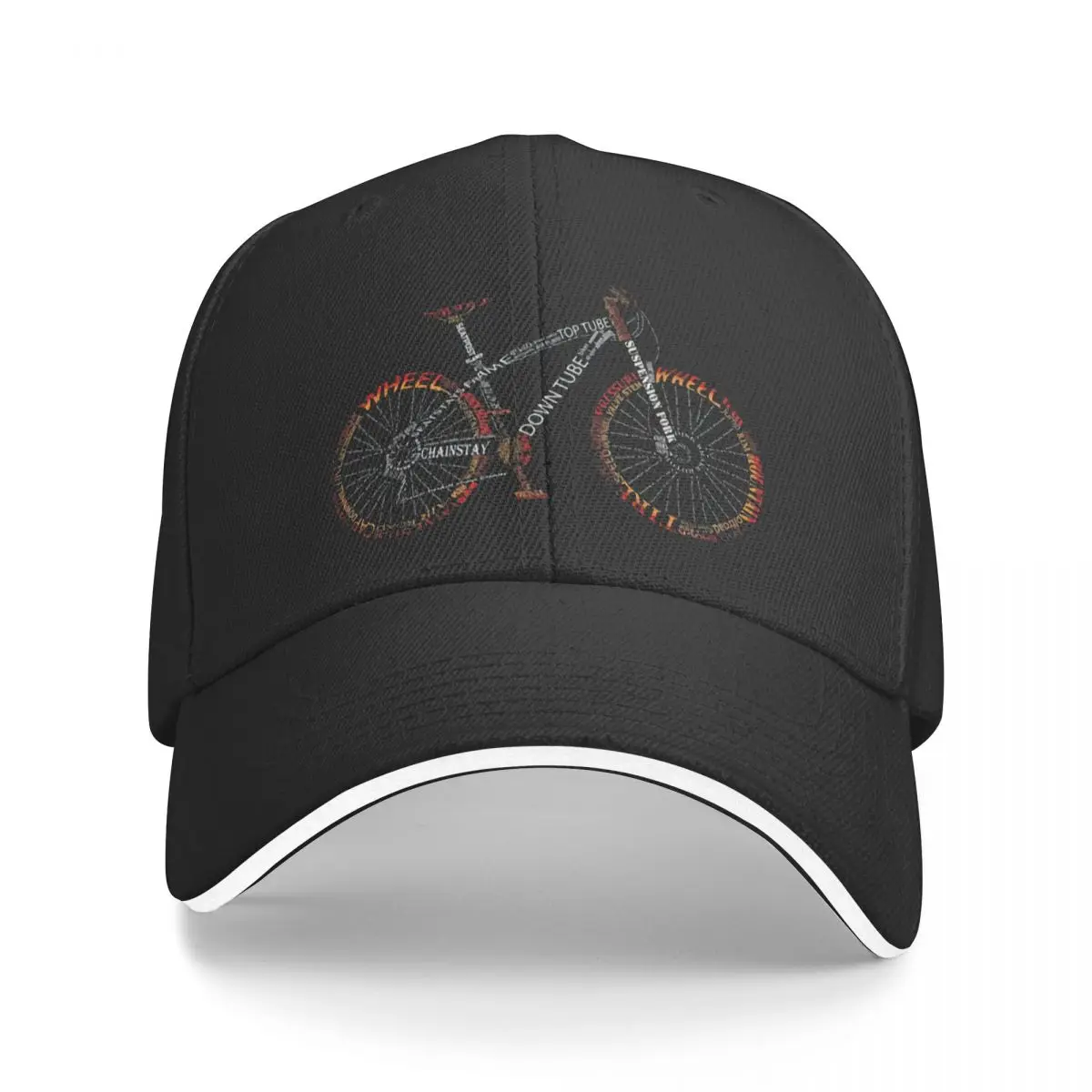 

Baseball Cap Bicycle Amazing Anatomy Mountain Bike Print Panama Cap Casual Caps for Men and Women