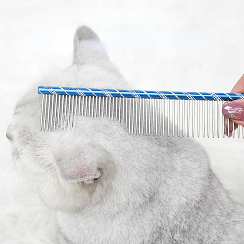 

16cm Pet Dog Comb Bright Multi-Colored Stripe Grooming Comb For Shaggy Cat Dogs Barber Grooming Tool