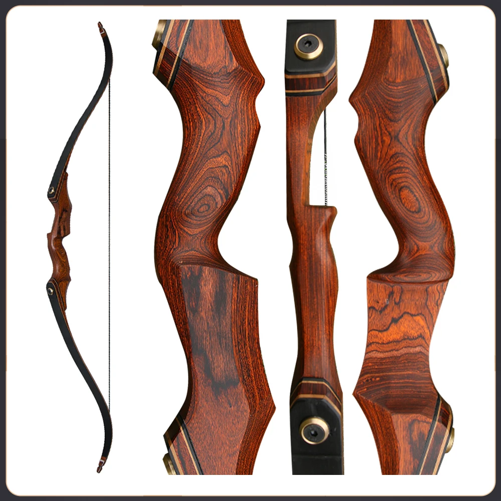 40/45/50/55/60lbs Take Down Recurve Bow Traditional American Hunting Bow 12pcs Mixed Carbon 31.5