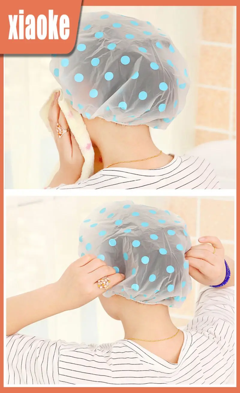 

5/10/15PCS Reusable Bath Hair Cover Wide Elastic Band Bashroom Cap Color Random Thicken Bathing Cap Spa Hair Salon Supplies