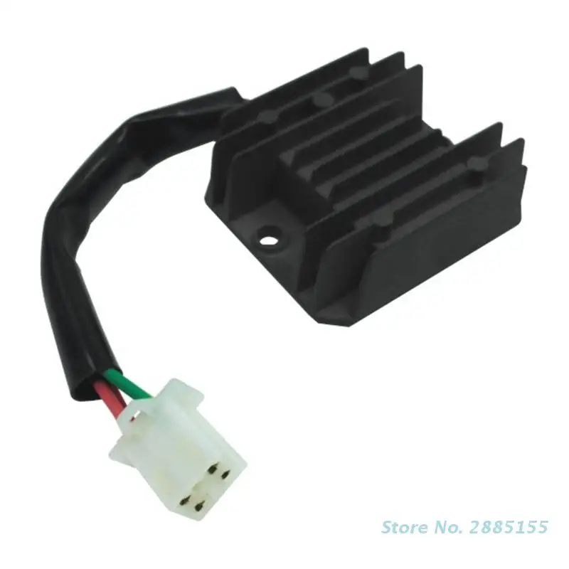 

Motorcycle 4 Wires 4 Pins 12 Voltage Regulator Rectifier for CG125 FXD125 Gy6 150cc Scooter Moped ATV Metal