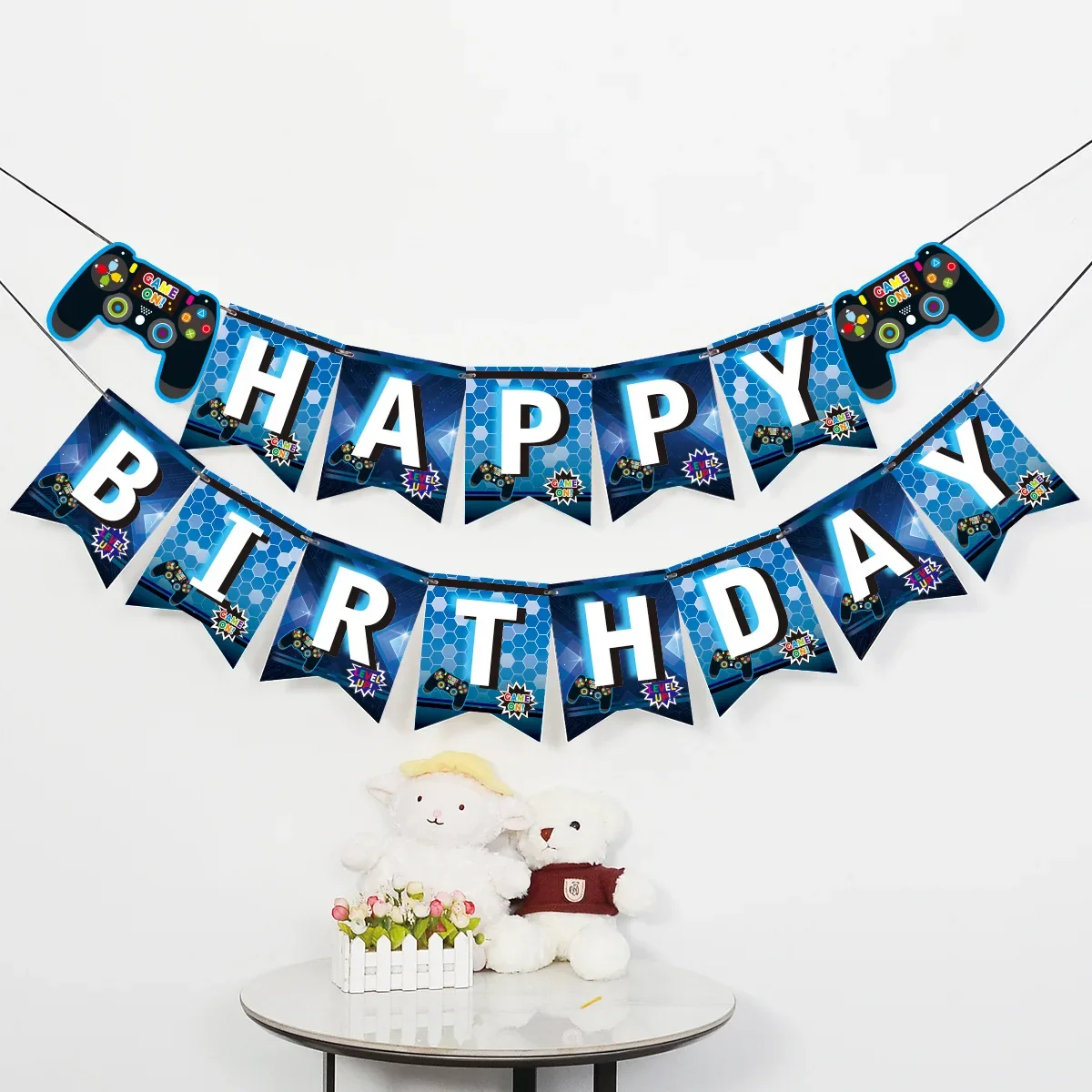 Геймпад для дня рождения Натяжной флаг детской фотосессии украшенный баннер
