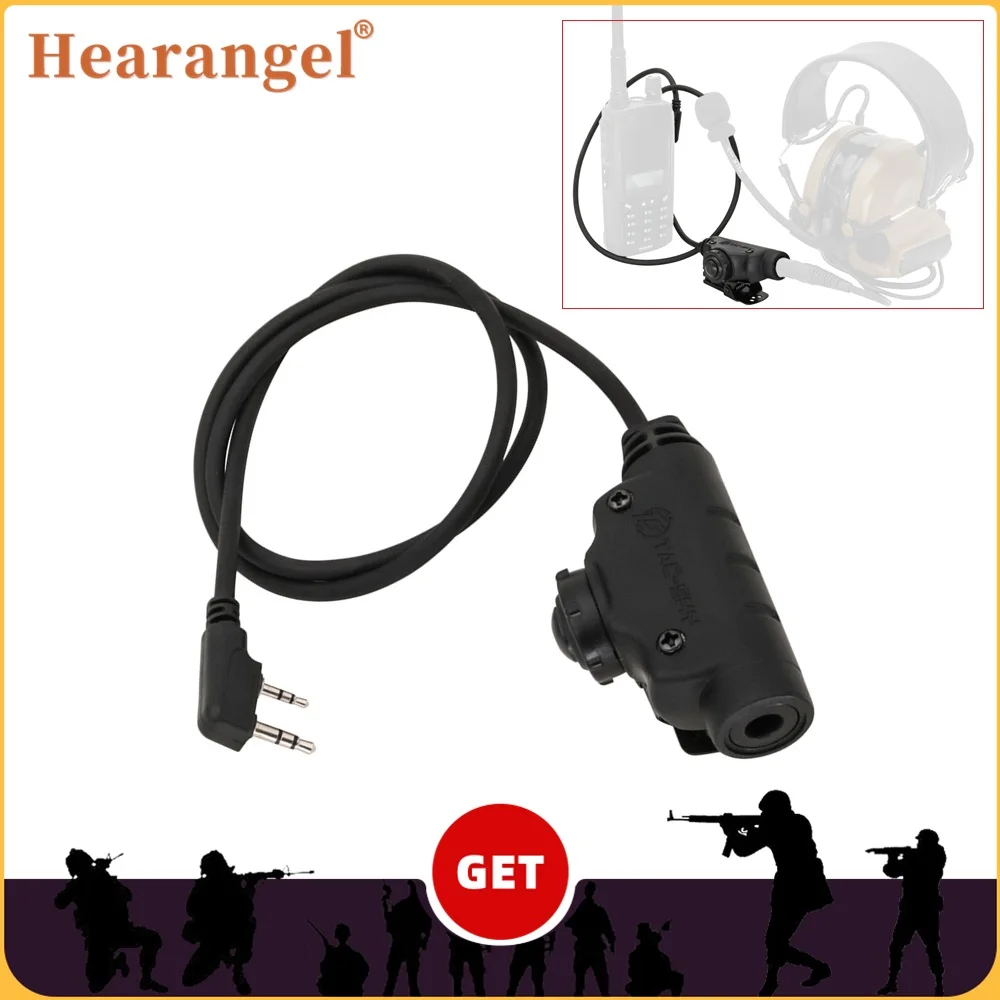Tactical Headset Adapter U94 PTT V2 PTT Kenwood Plug for Baofeng UV-5R UV-5RE Plus BF-888S UV-6R H777 Walkie Talkie Ham Radio