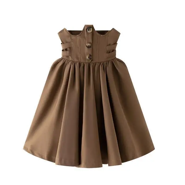 

NONSAR Retro Irregular Thin High Waist Skirt Women's New All-match Solid Color Button Skirt