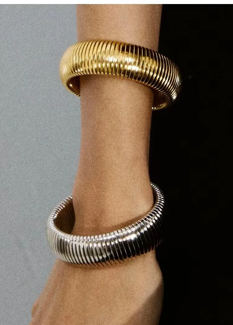 Латунь с эффектом 18 карат просто эластичный браслет женский ювелирный дизайнер T