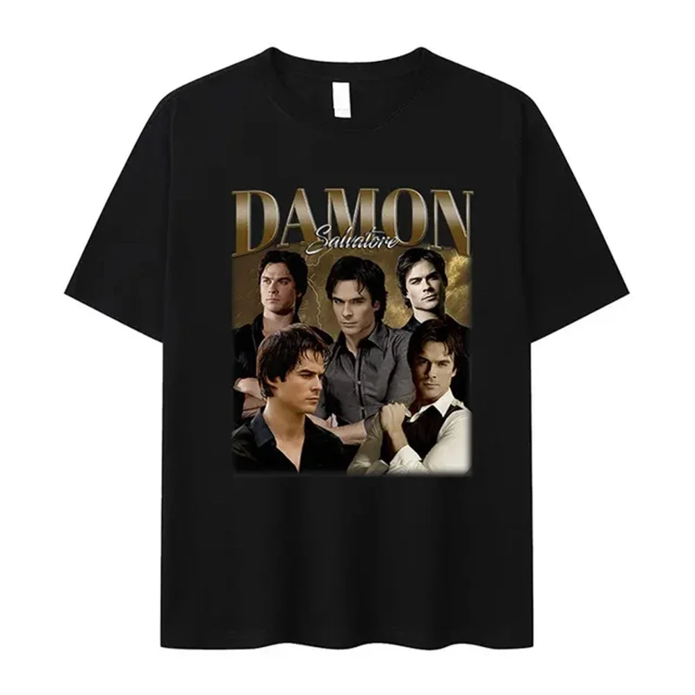 Футболка Мужская Одежда Homme Новая в топе и футболки Damon Salvatore Ian Somerhalder TV Series