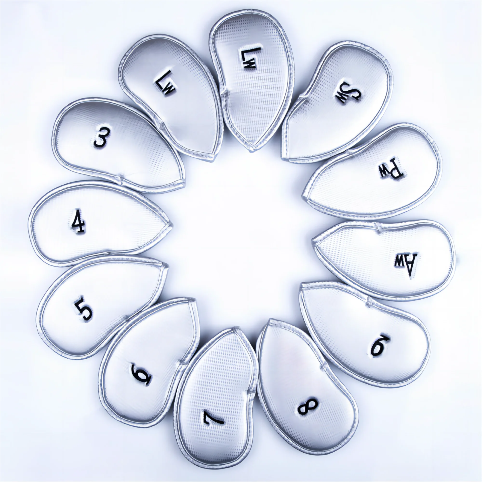 

12PCS Golf irons cover golf supplies golf club cover cap cover embroidery golf stand bag golf accessories