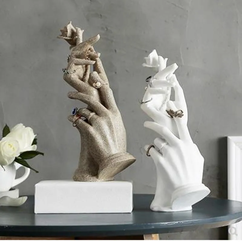 Держатель для колец ручной формы стеллаж ювелирных изделий браслетов фото