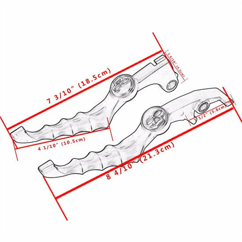 Рычаги тормозной муфты Skull Zombie для Honda Shadow VT 600 750 1300 1100 CB VF VTX