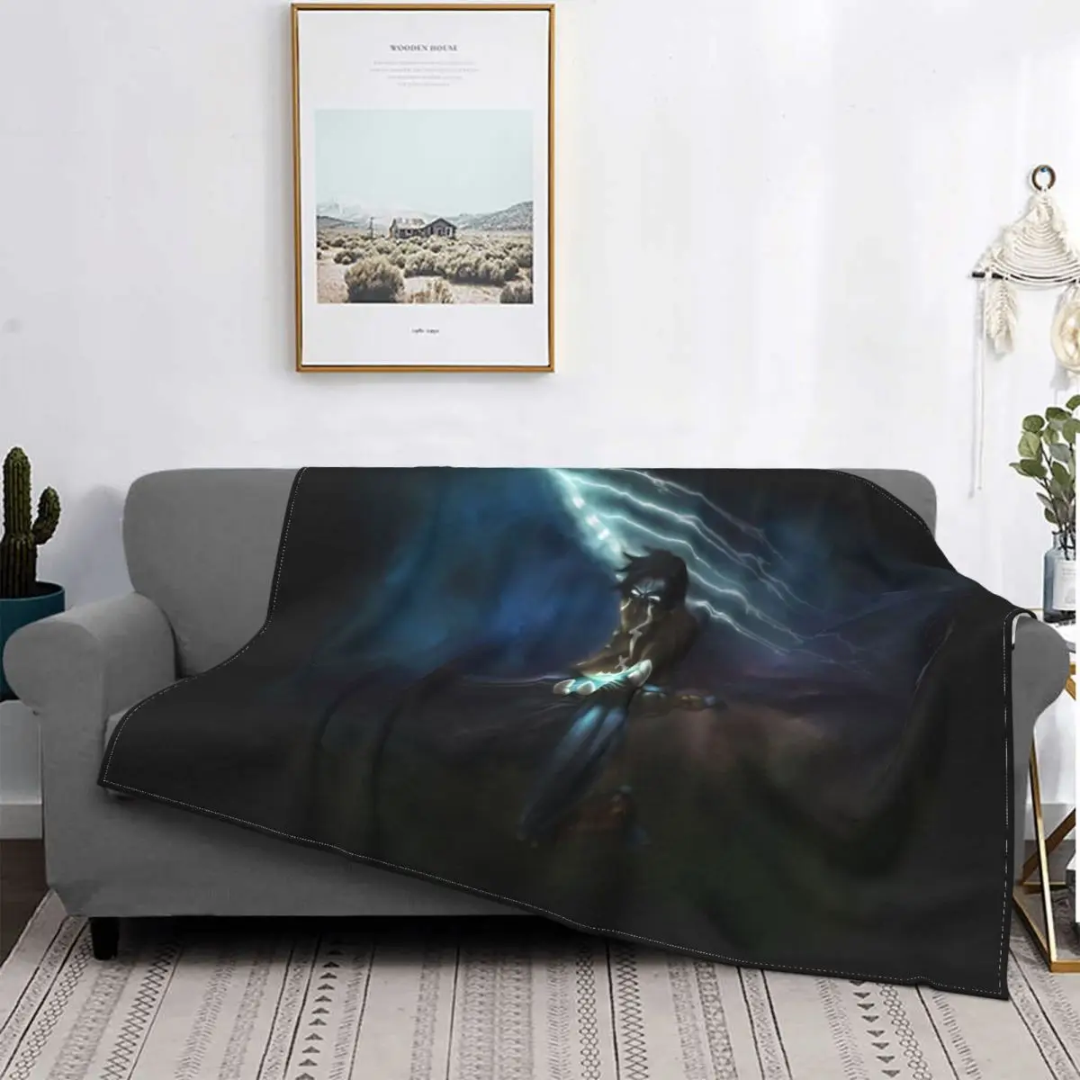 

Wraith Raziel-Manta de muselina para el hogar, colcha a cuadros para cama, sofá, toalla de playa, textil de lujo