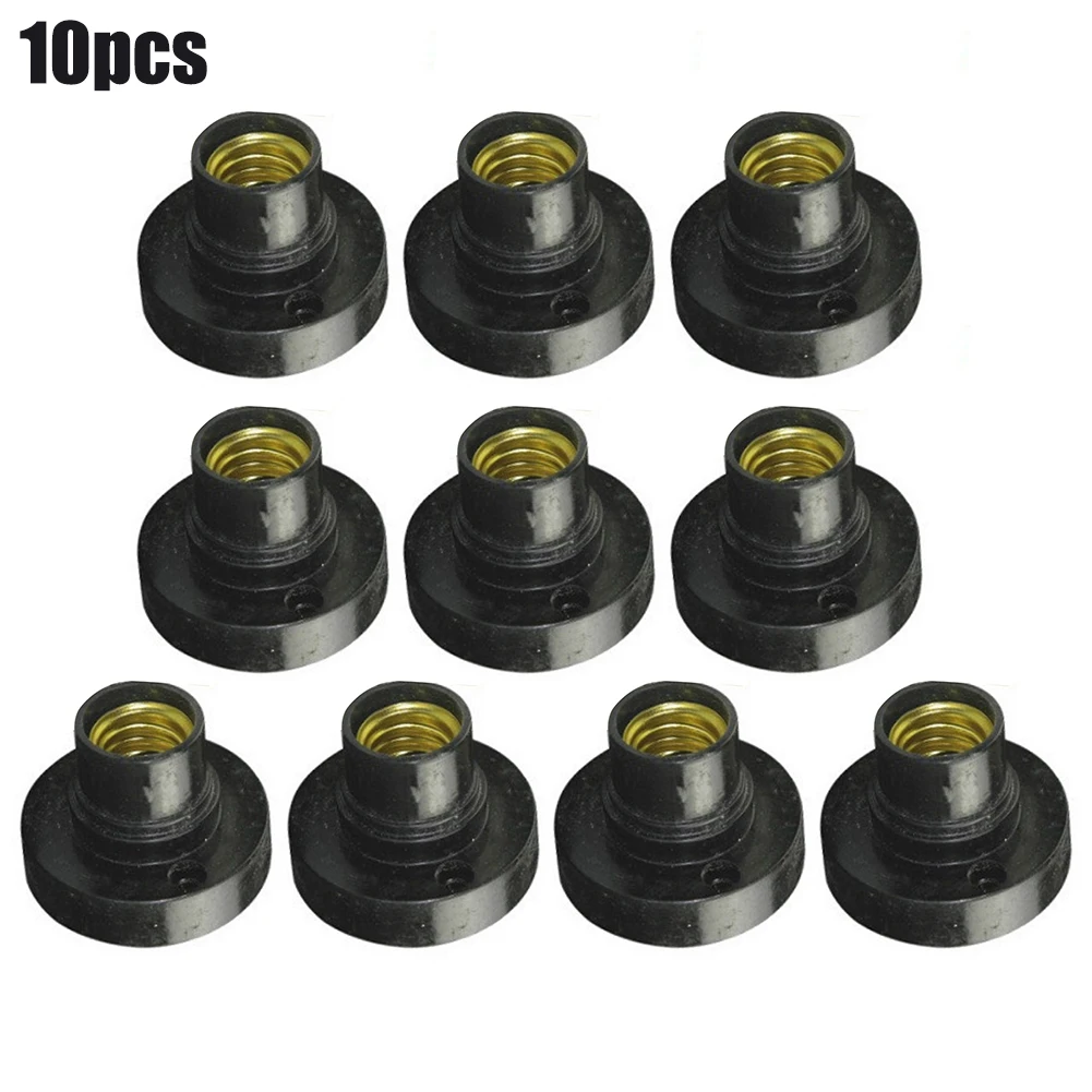 

Base Fitting E14 Light Bulb Holder 100-230V Adapter Black Edison Screw Cap LED Bulb Converter Replacement Socket