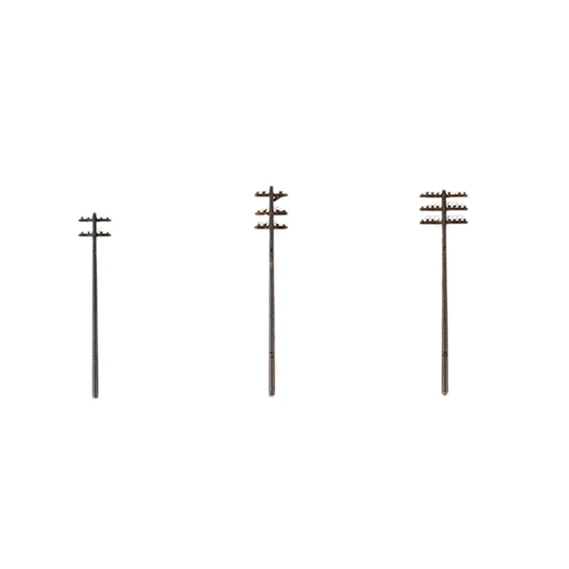 

3 Pcs Model Train Ho Scale DIY Architectural Model Telegraph Poles Material Sand Table Model Materials