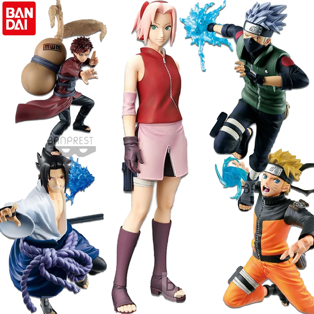 

BANDAI Naruto Uzumaki Naruto Haruno Uchiha Sakura Hatake Kakashi PVC Action Figura Collection Anime Figure Model Toys For Kids