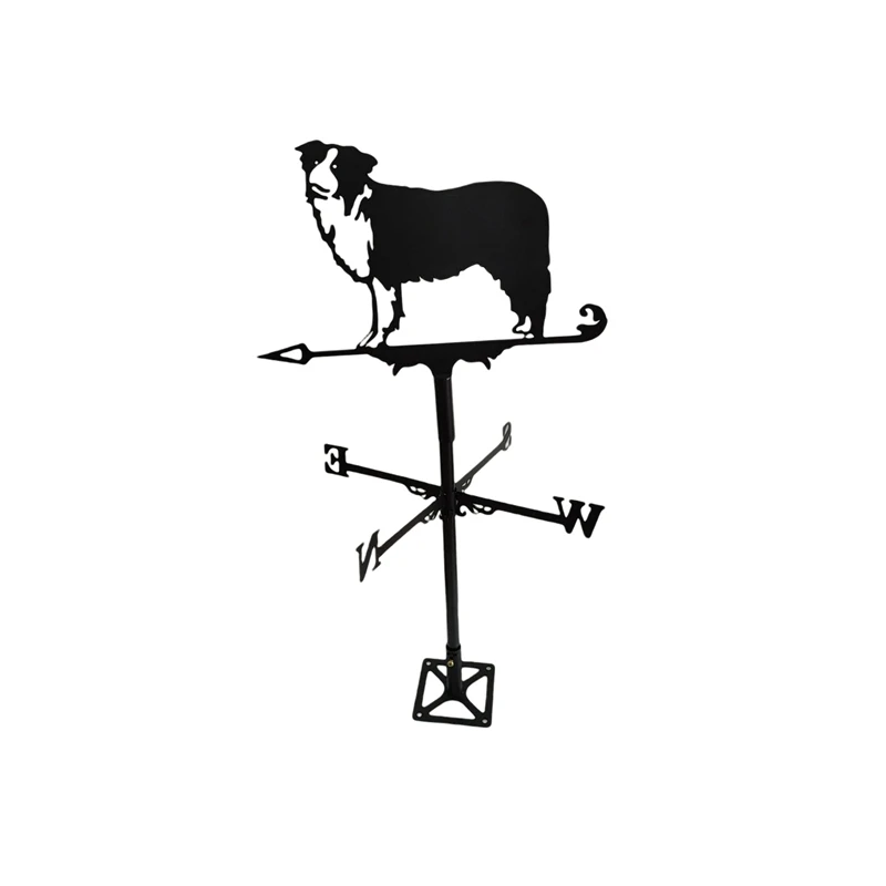 

Sheepdog Weather Vane Stainless Steel Spray Paint European Gardening Metal Craft Ornament