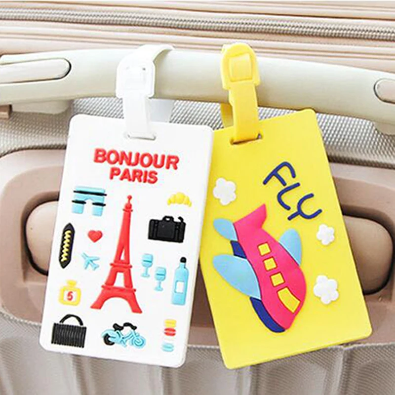 

Мультяшная силиконовая бирка для чемодана, бирка для багажа, аксессуары для путешествий, бирка для чемодана, многофункциональный чехол для ...