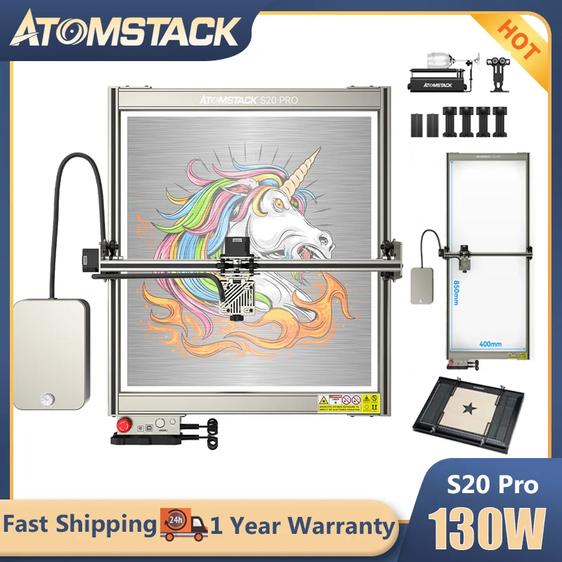 

ATOMSTACK X20 A20 S20 PRO 130W Laser Engraver with Air Assist Offline Engraving DIY Laser Engraving Cutting Machine