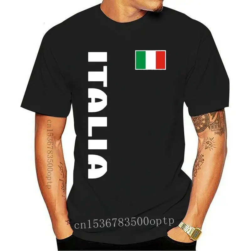 

2020 New Fashion Brand Print Tee Shirt Popular Style Man T Shirt Italien Flag Italy Footbller Soccers Team Cotton T-Shirt