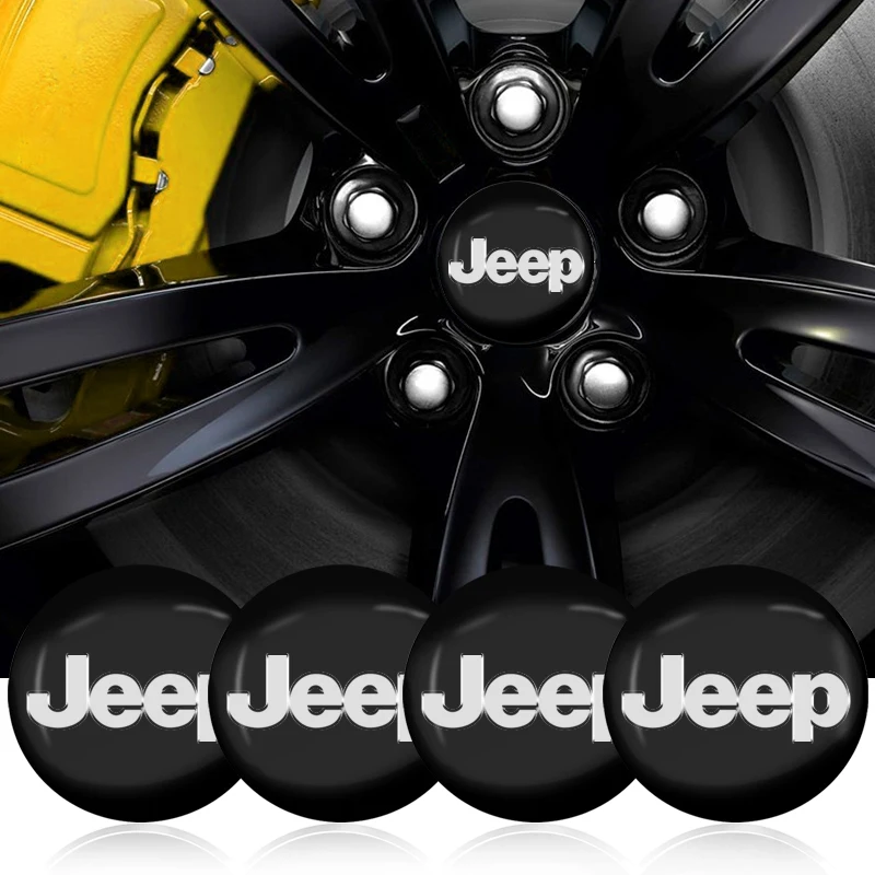 

Car Wheel Center Hub Caps Car Stickers Decals For Jeep Renegade Wrangler JK Grand Cherokee XJ Willys Compass Command Patriot