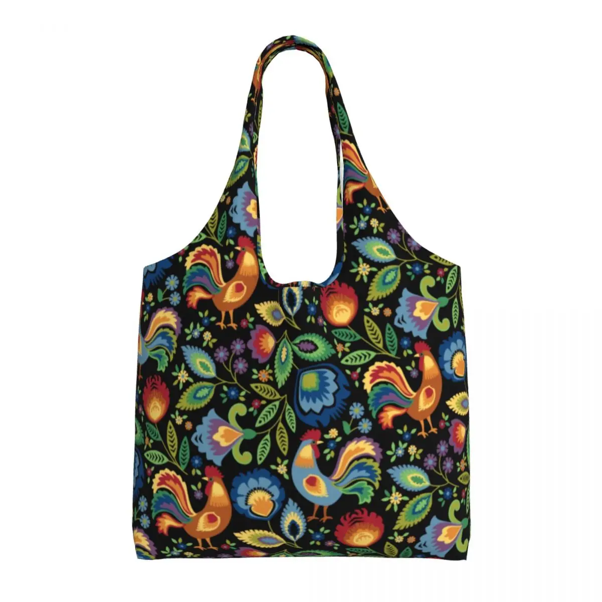 

Симпатичная сумка для покупок с рисунком курицы, фольклорные вратанки с принтом листьев, модные сумки для студентов, многоразовые тканевые деловые сумки