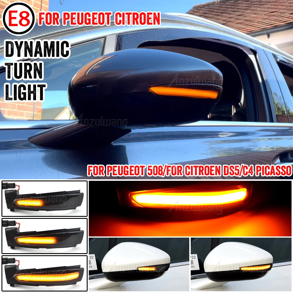 

Car Wing Mirror Indicator light Right Side / Left side Driver side Passenger side Repeater Signal For Peugeot 508 Citroen DS5 C4